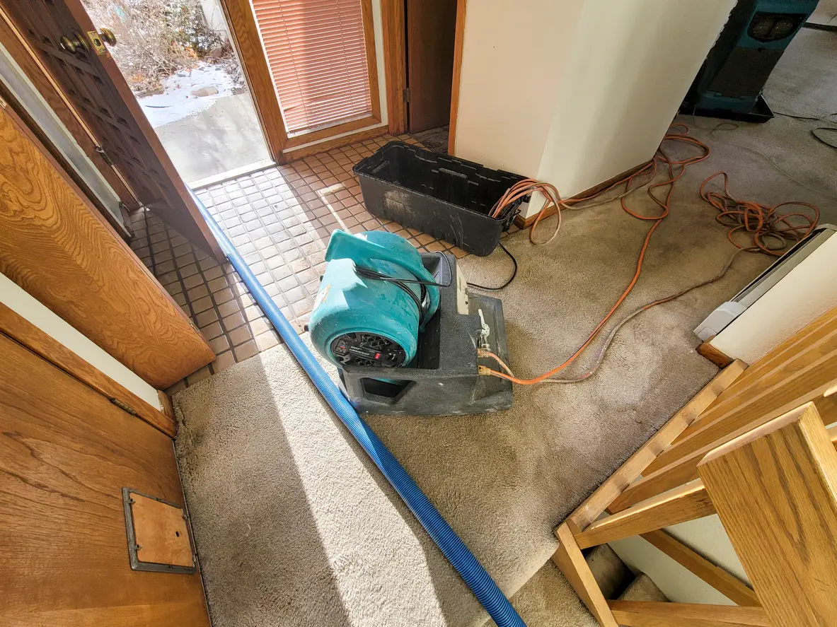 Water damage restoration in a Phoenix home